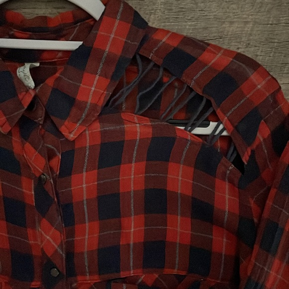 Free People Flannel Like Top - Picture 2 of 6